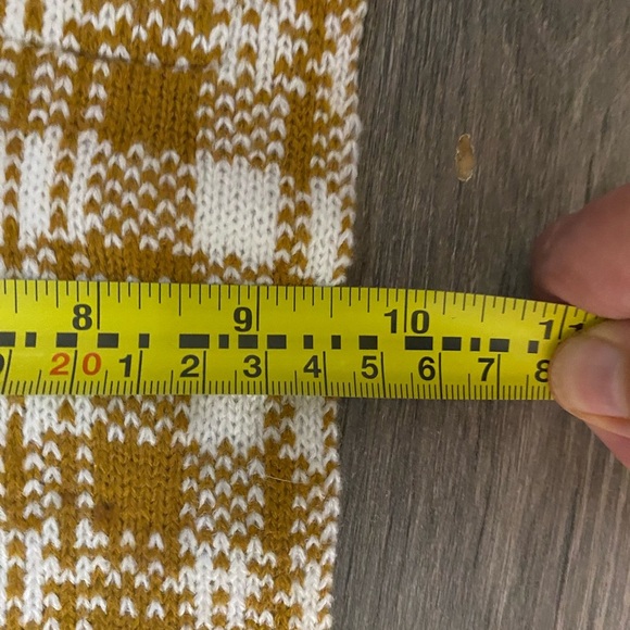 Timberland Tan Cream Plaid Knit Acrylic Scarf - New With Tags, Men's - 63”x9.5” - Picture 6 of 6